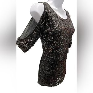 Black Sequin Shirt